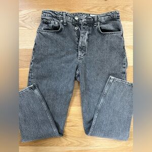 Women’s Rag & Bone Gray Washed high rise cigarette Denim Jeans